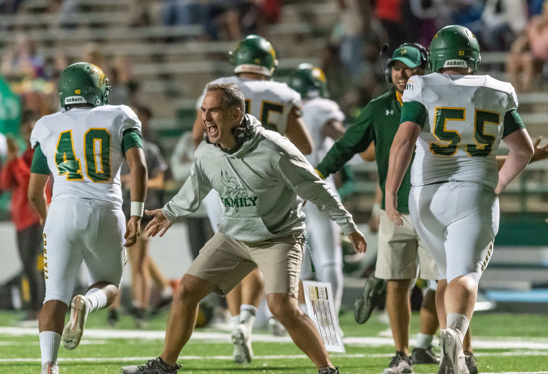 Friday night high school football action